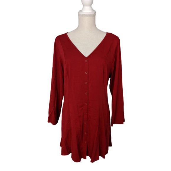Torrid Scarlet Red Stretch Challis Tie Back